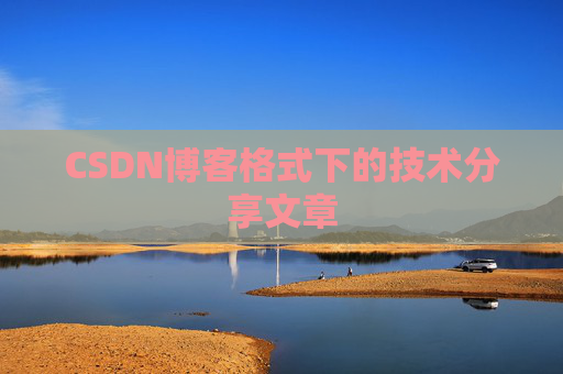 CSDN博客格式下的技术分享文章